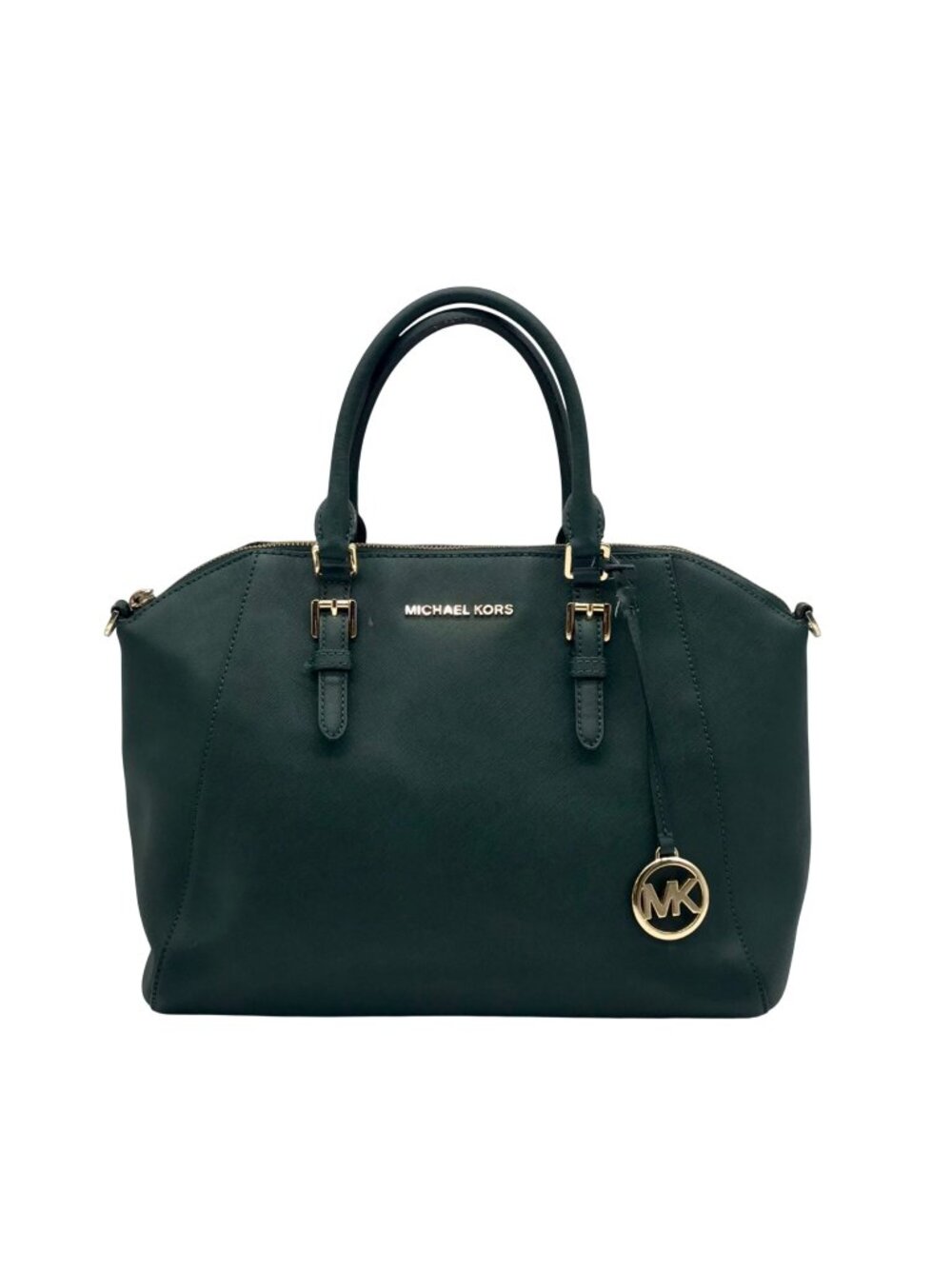Michael Kors Forest Green Saffiano Leather Large Satchel